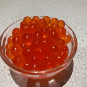 Strawberry popping boba