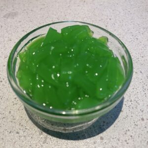 Green apple coconut jelly
